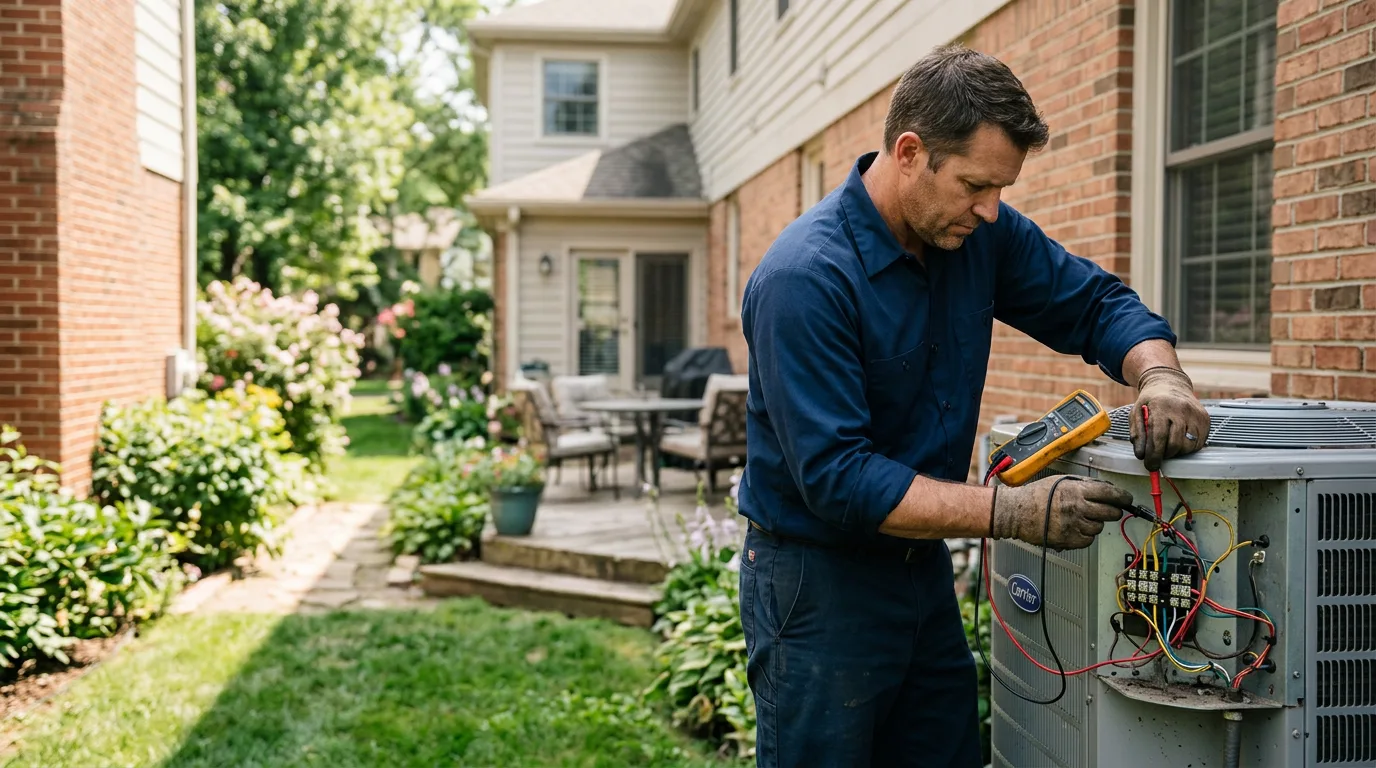 HVAC technician working near Shirley, MA
